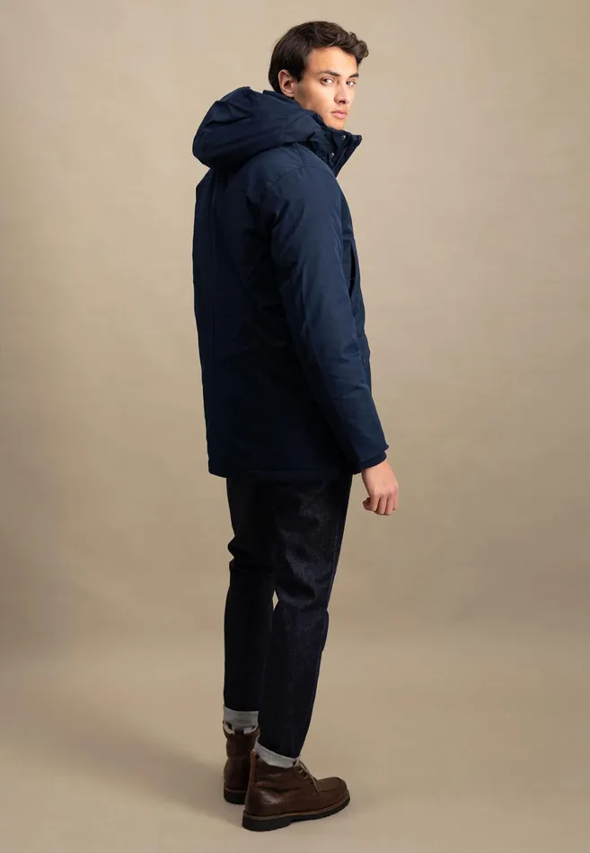 Jackets and Coats Men FYNCHHATTON Parka With Hood And Four Buttons Dark Navydark Khakiflamehazelcloud Blue
