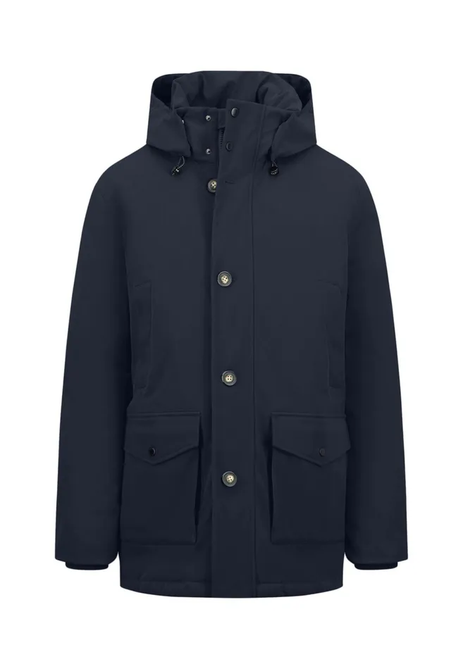 Jackets and Coats Men FYNCHHATTON Parka With Hood And Four Buttons Dark Navydark Khakiflamehazelcloud Blue