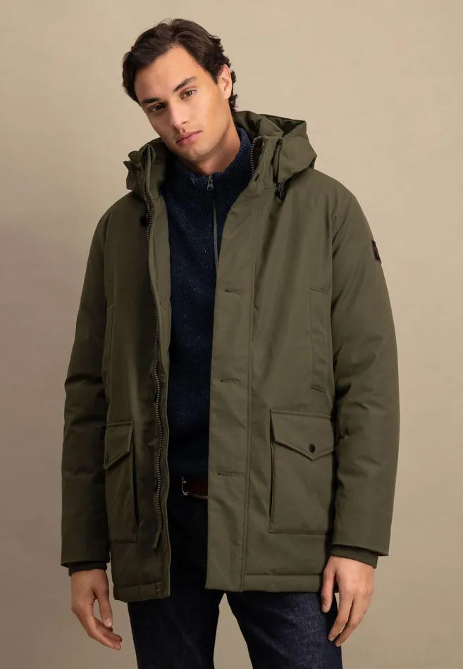 Jackets and Coats Men FYNCHHATTON Parka With Hood And Four Buttons Dark Navydark Khakiflamehazelcloud Blue