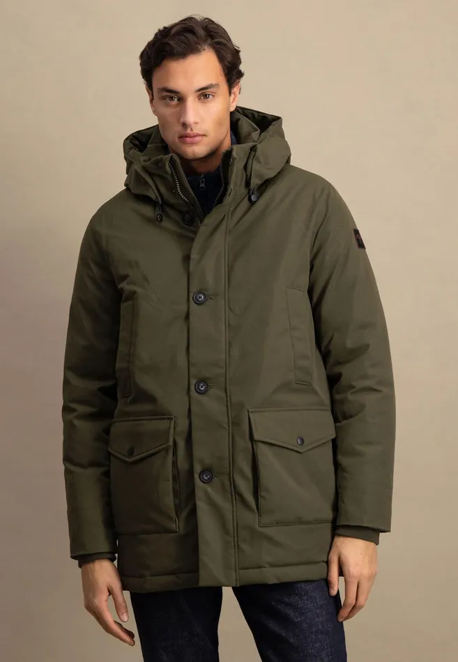 Jackets and Coats Men FYNCHHATTON Parka With Hood And Four Buttons Dark Navydark Khakiflamehazelcloud Blue