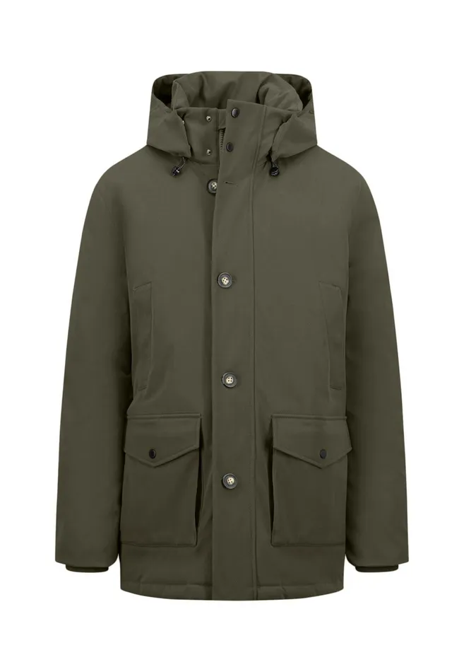 Jackets and Coats Men FYNCHHATTON Parka With Hood And Four Buttons Dark Navydark Khakiflamehazelcloud Blue