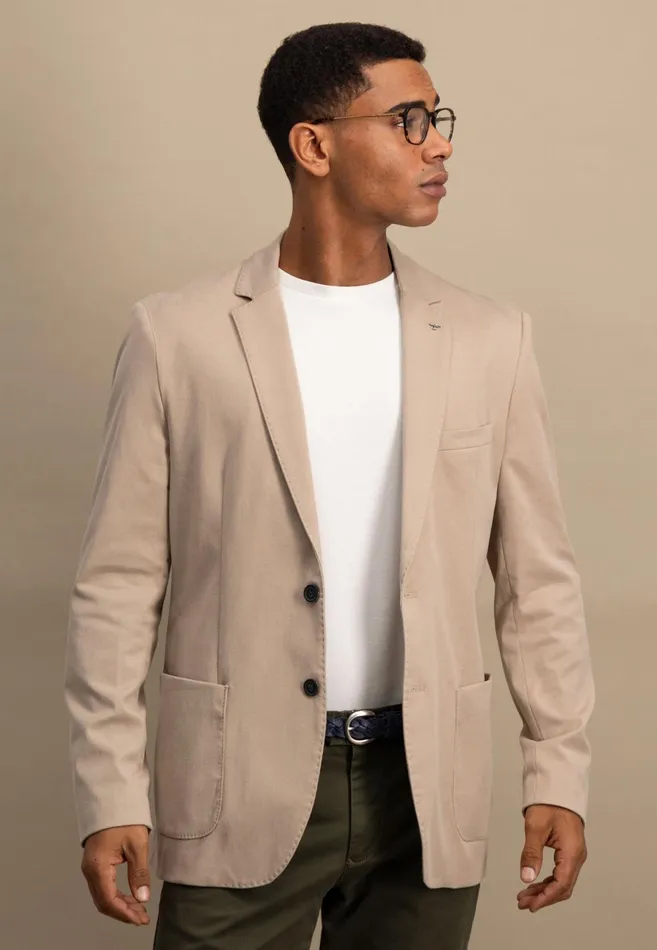 Jackets and Coats Men FYNCHHATTON Summer Jacket With A Subtle LogoTail Dark Navybeige