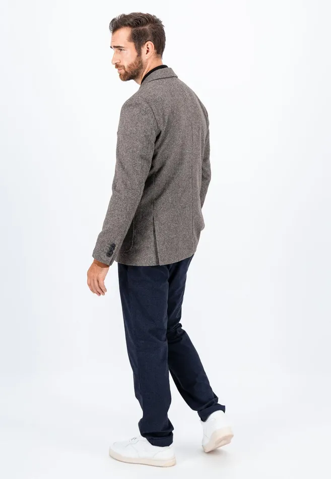 Jackets and Coats Men FYNCHHATTON Tweed Blazer With Two Buttons Dark Navyhazel