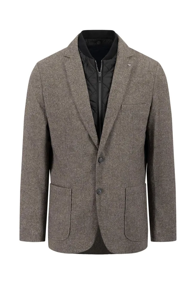 Jackets and Coats Men FYNCHHATTON Tweed Blazer With Two Buttons Dark Navyhazel