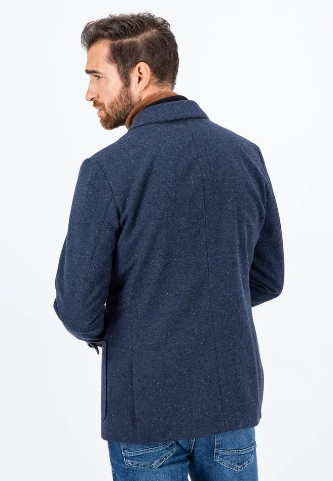 Jackets and Coats Men FYNCHHATTON Tweed Blazer With Two Buttons Dark Navyhazel