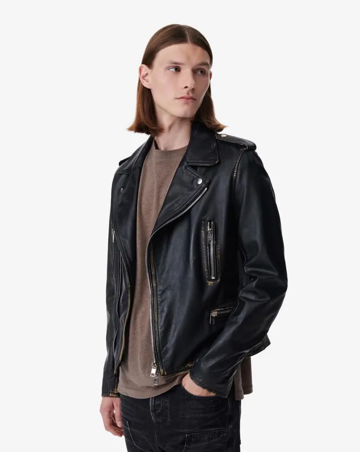 Jackets and Coats Men IRO CRUISE LEATHER BIKER JACKET