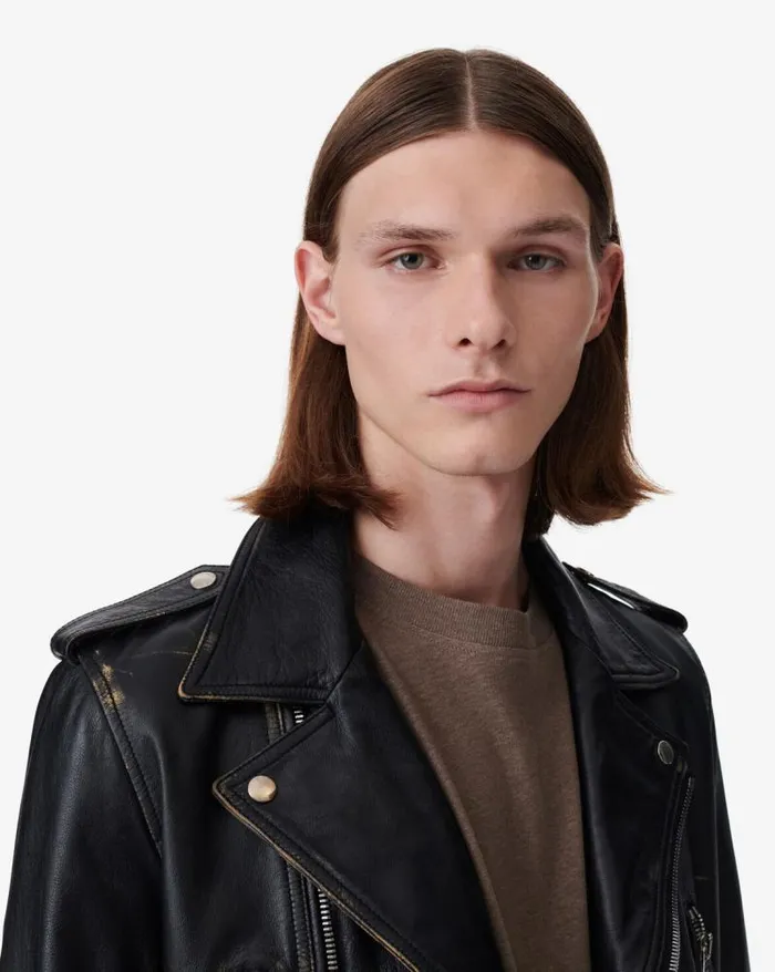Jackets and Coats Men IRO CRUISE LEATHER BIKER JACKET