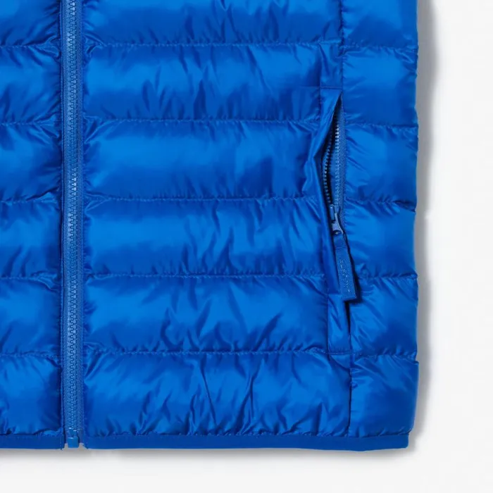 Jackets and Coats Men Lacoste Men039s WaterRepellent Puffer Vest Gentian Blue Jq0