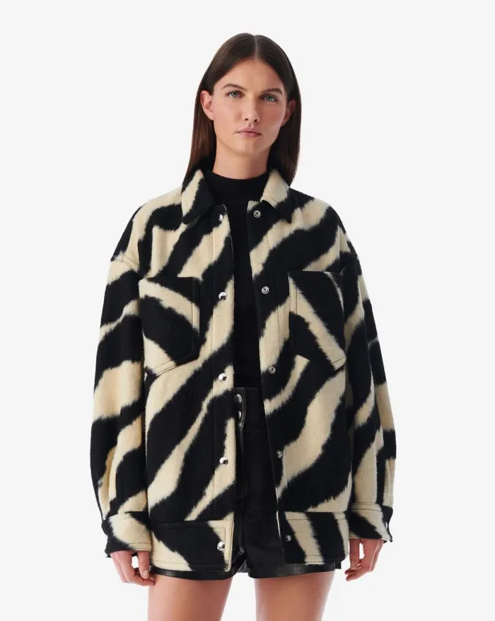 Jackets and Coats Women IRO EDWINA LONG ZEBRA PATTERN JACKET