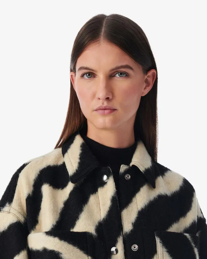 Jackets and Coats Women IRO EDWINA LONG ZEBRA PATTERN JACKET