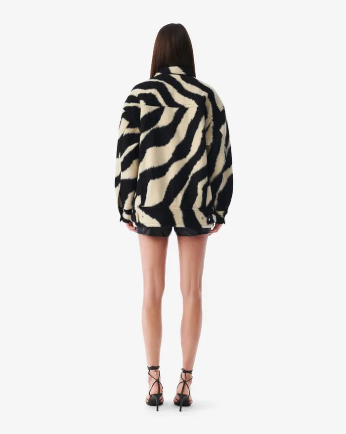 Jackets and Coats Women IRO EDWINA LONG ZEBRA PATTERN JACKET
