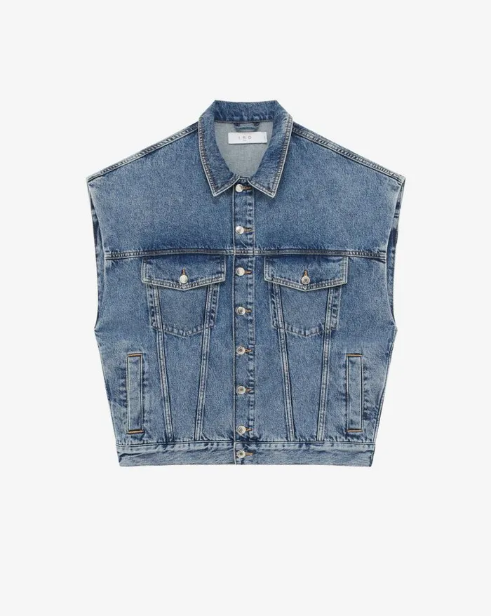 Jackets and Coats Women IRO LAHIRA DENIM OVERSIZED VEST