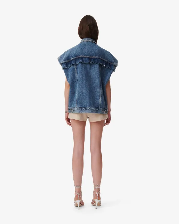 Jackets and Coats Women IRO LAHIRA DENIM OVERSIZED VEST