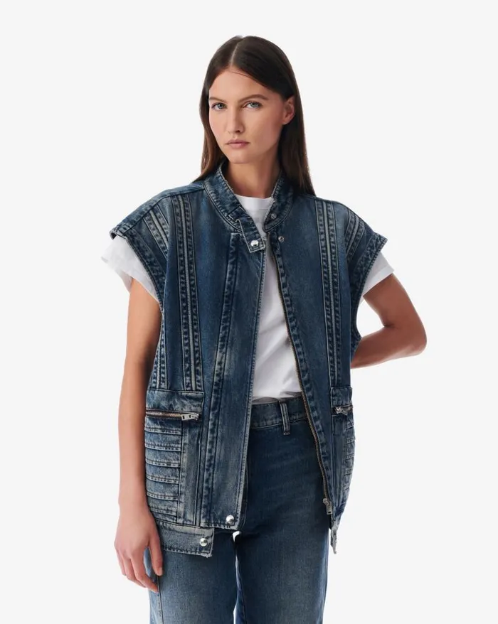 Jackets and Coats Women IRO ODILAE SLEEVELESS JEAN JACKET