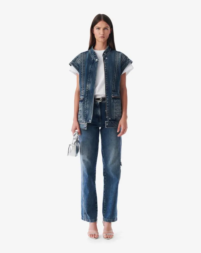 Jackets and Coats Women IRO ODILAE SLEEVELESS JEAN JACKET