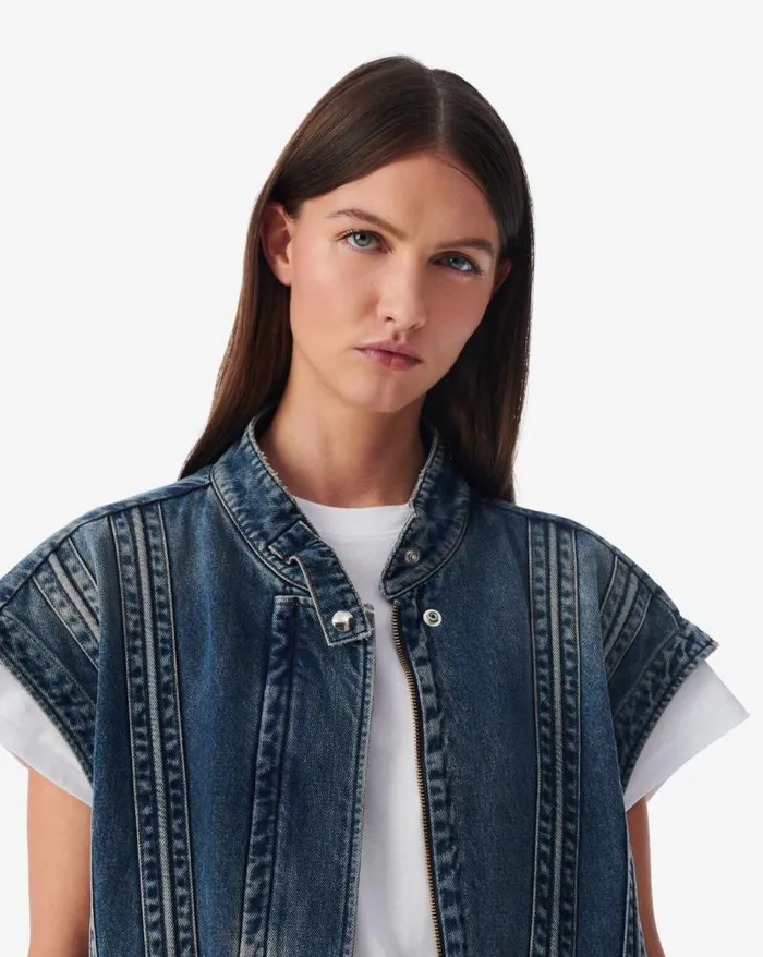 Jackets and Coats Women IRO ODILAE SLEEVELESS JEAN JACKET