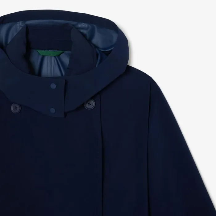 Jackets and Coats Women Lacoste Women039s Oversized Trench Coat Navy Blue 166