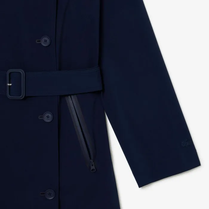 Jackets and Coats Women Lacoste Women039s Oversized Trench Coat Navy Blue 166
