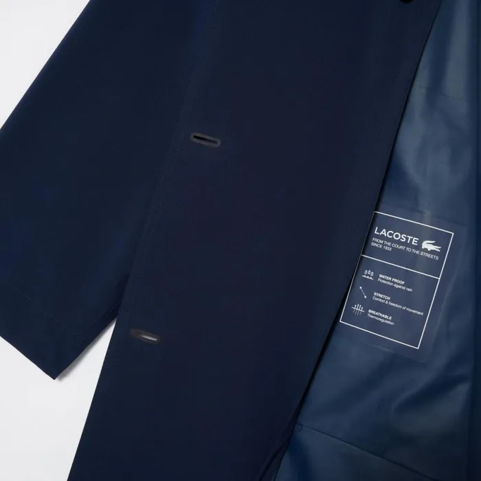 Jackets and Coats Women Lacoste Women039s Oversized Trench Coat Navy Blue 166