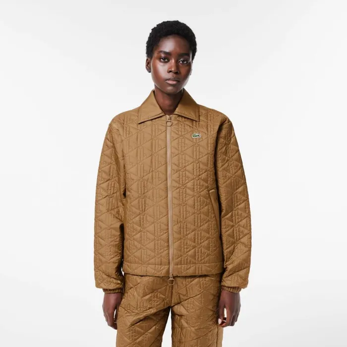 Jackets and Coats Women Lacoste Women039s Short Padded ZipUp Monogram Print Jacket Brown Six Jackets and Coats Women Lacoste Women039s Short Padded ZipUp Monogram Print Jacket Brown Six