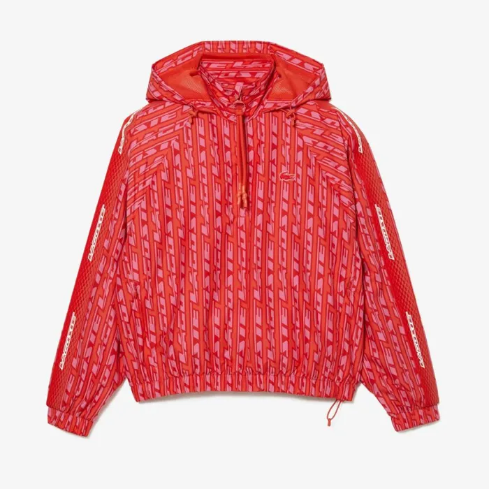 Jackets and Coats Women Lacoste Womens Oversized Track Jacket Orange Red Pink Zi1