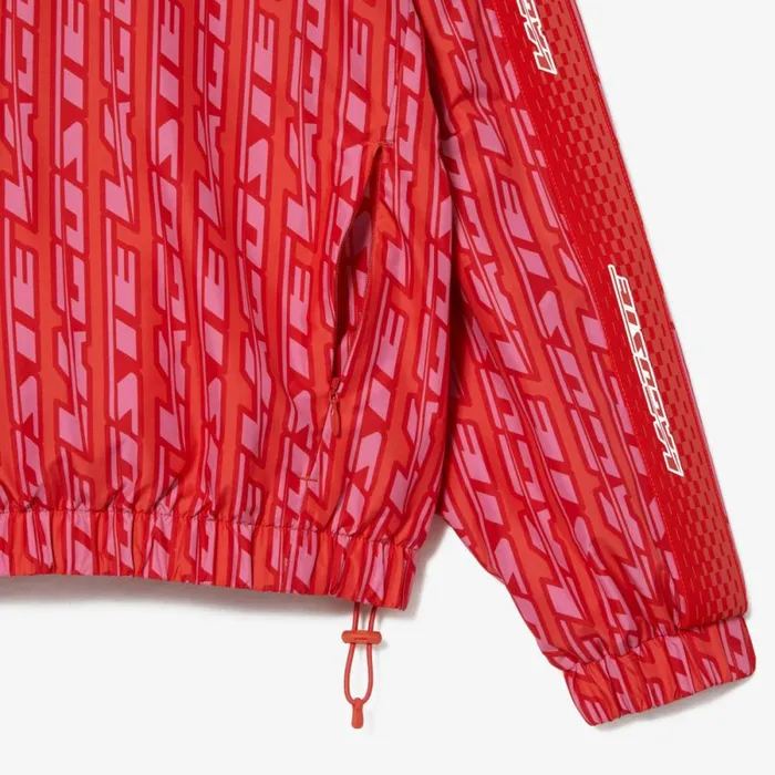 Jackets and Coats Women Lacoste Womens Oversized Track Jacket Orange Red Pink Zi1