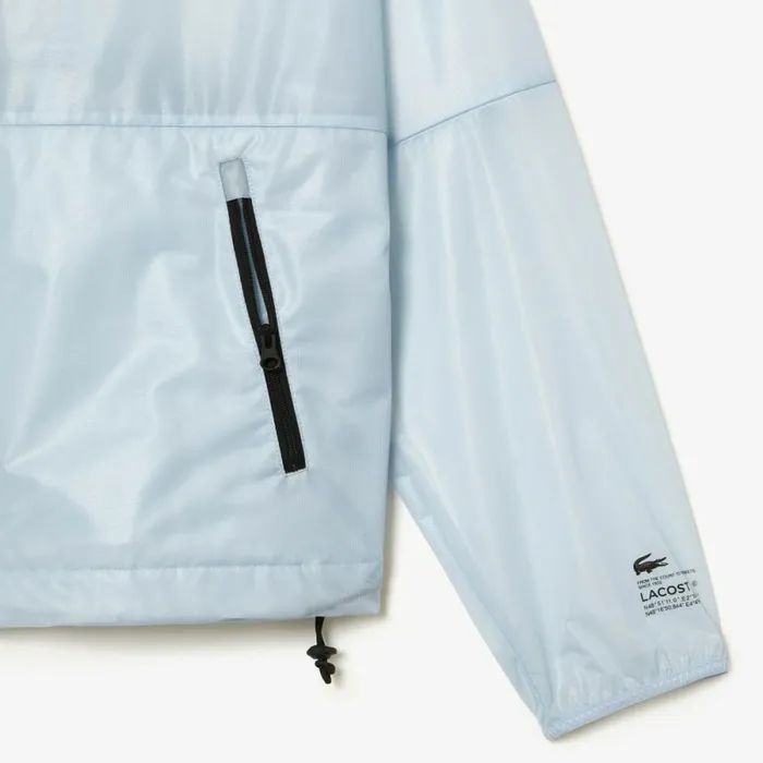 Jackets and Coats Women Lacoste Womens Transparent Windbreaker Blue Fye