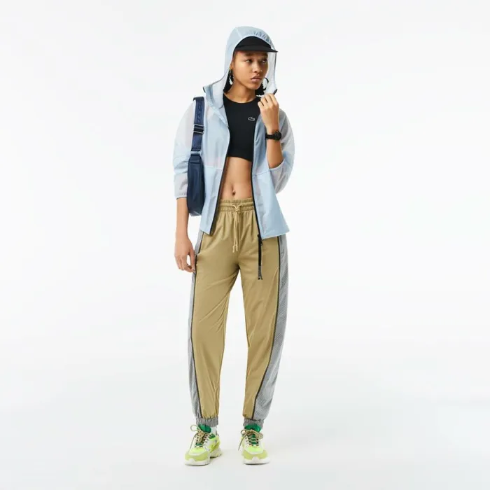 Jackets and Coats Women Lacoste Womens Transparent Windbreaker Blue Fye