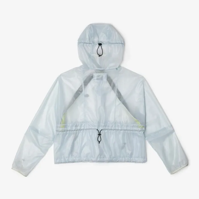 Jackets and Coats Women Lacoste Womens Transparent Windbreaker Blue Fye