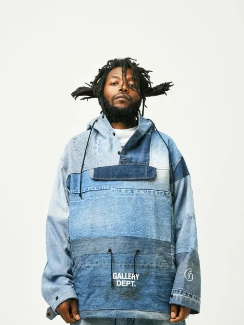 Jackets Men Gallery Dept DENIM ANORAK JACKET Denim