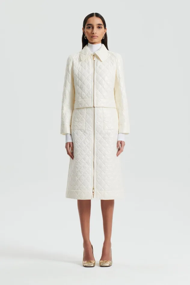 Jackets Women QUILTED JACKET WHITE Scanlan Theodore
