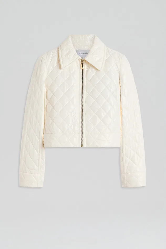 Jackets Women QUILTED JACKET WHITE Scanlan Theodore Jackets Women QUILTED JACKET WHITE Scanlan Theodore