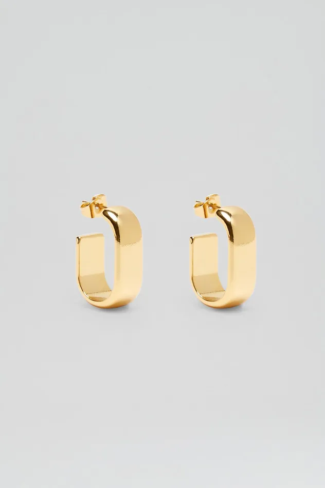 Jewelry ROLO HOOP EARRINGS GOLD Scanlan Theodore Women Jewelry ROLO HOOP EARRINGS GOLD Scanlan Theodore Women