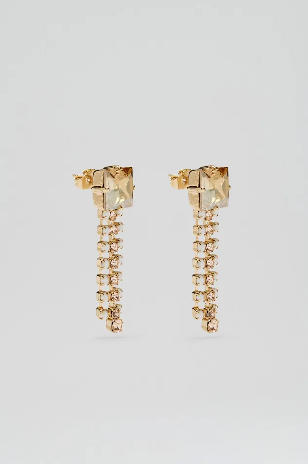 Jewelry Scanlan Theodore Women OPAL STRASS FRINGE EARRINGS CHALK