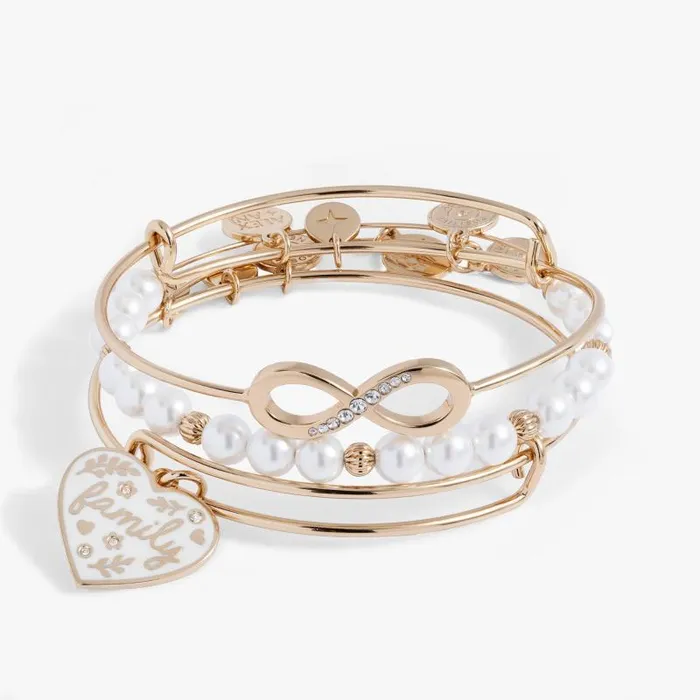 Jewelry Sets Women Alex And Ani Family Bangle Set Of 3 Gold