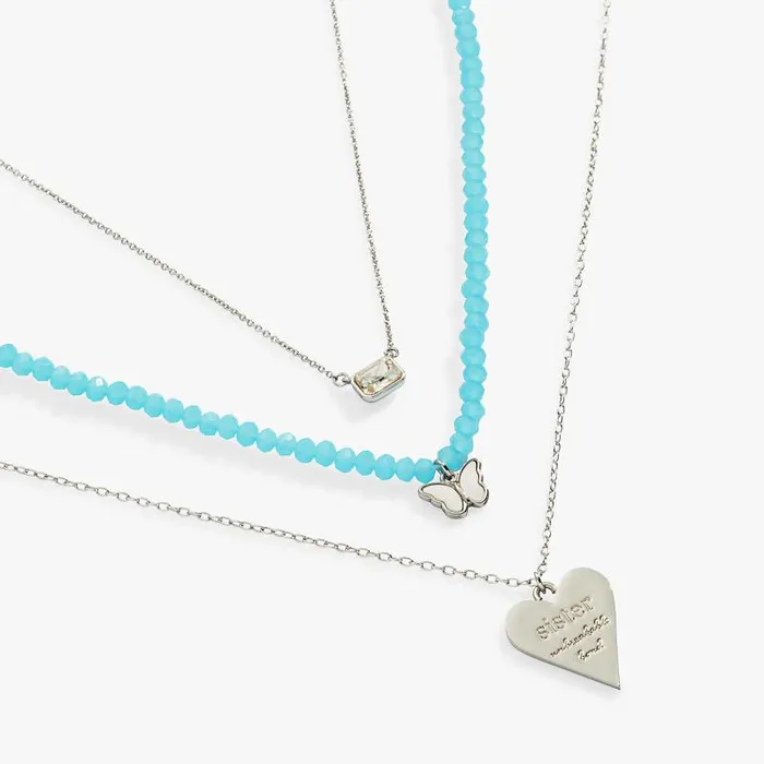 Jewelry Sets Women Alex And Ani Sister Layered Necklace Set Silver