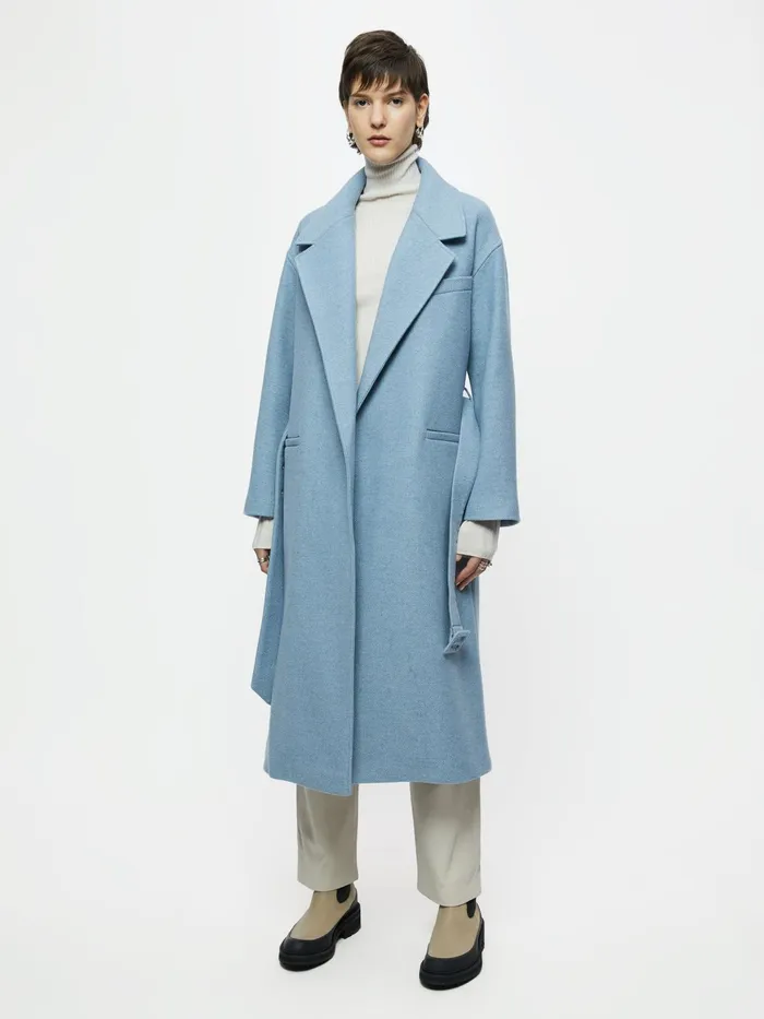 Jigsaw Coats Women Freya Twill Trench Coat Blue