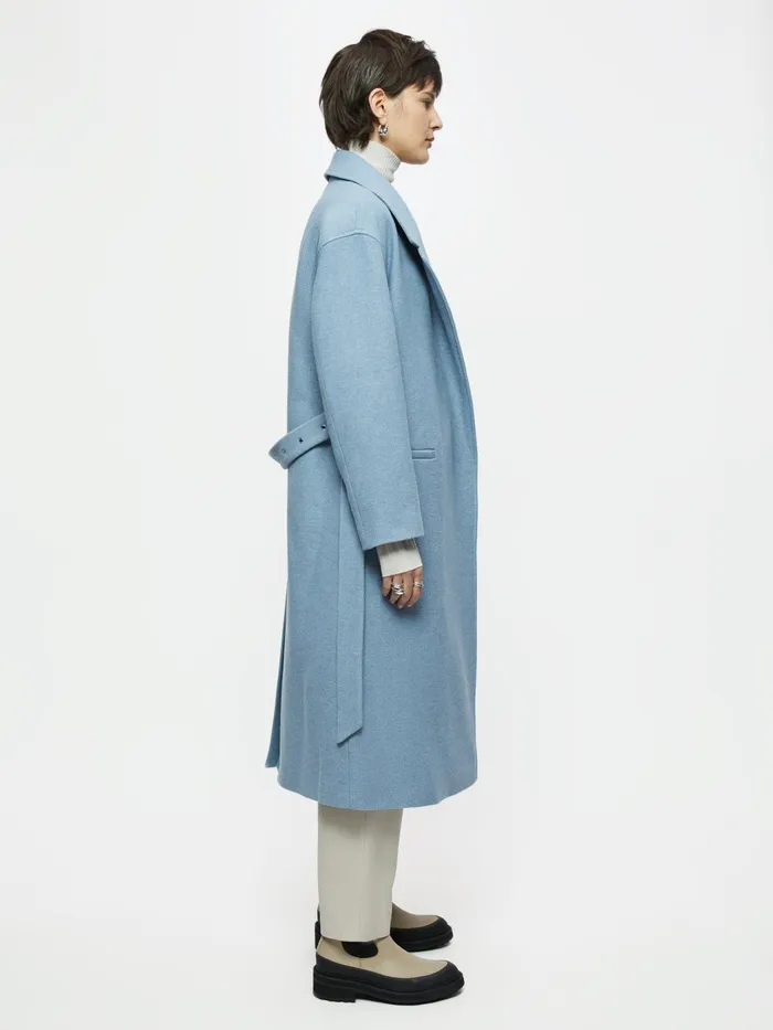 Jigsaw Coats Women Freya Twill Trench Coat Blue
