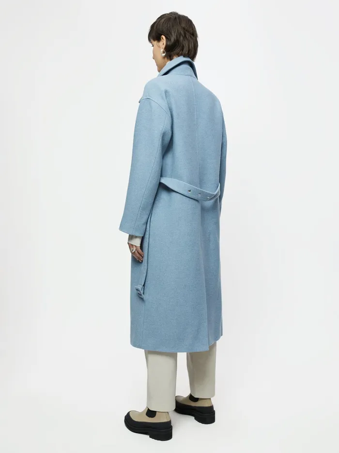 Jigsaw Coats Women Freya Twill Trench Coat Blue
