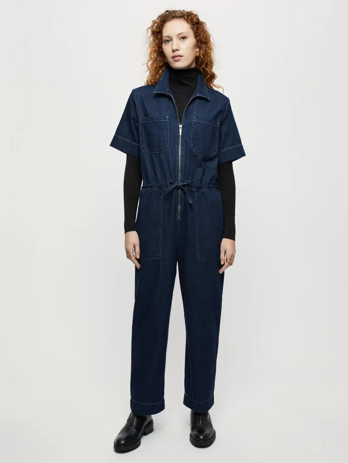 Jigsaw Dresses and Jumpsuits Women Denim Utility Jumpsuit Blue