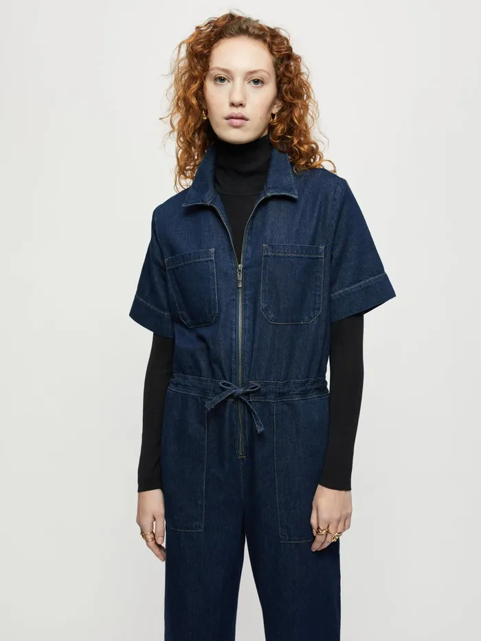 Jigsaw Dresses and Jumpsuits Women Denim Utility Jumpsuit Blue