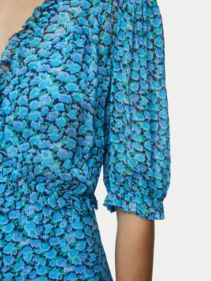 Jigsaw Dresses and Jumpsuits Women Hydrangea Crinkle Dress Blue