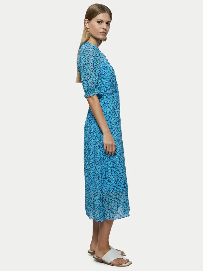 Jigsaw Dresses and Jumpsuits Women Hydrangea Crinkle Dress Blue