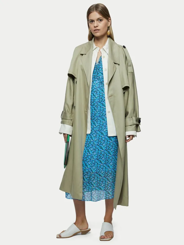 Jigsaw Dresses and Jumpsuits Women Hydrangea Crinkle Dress Blue