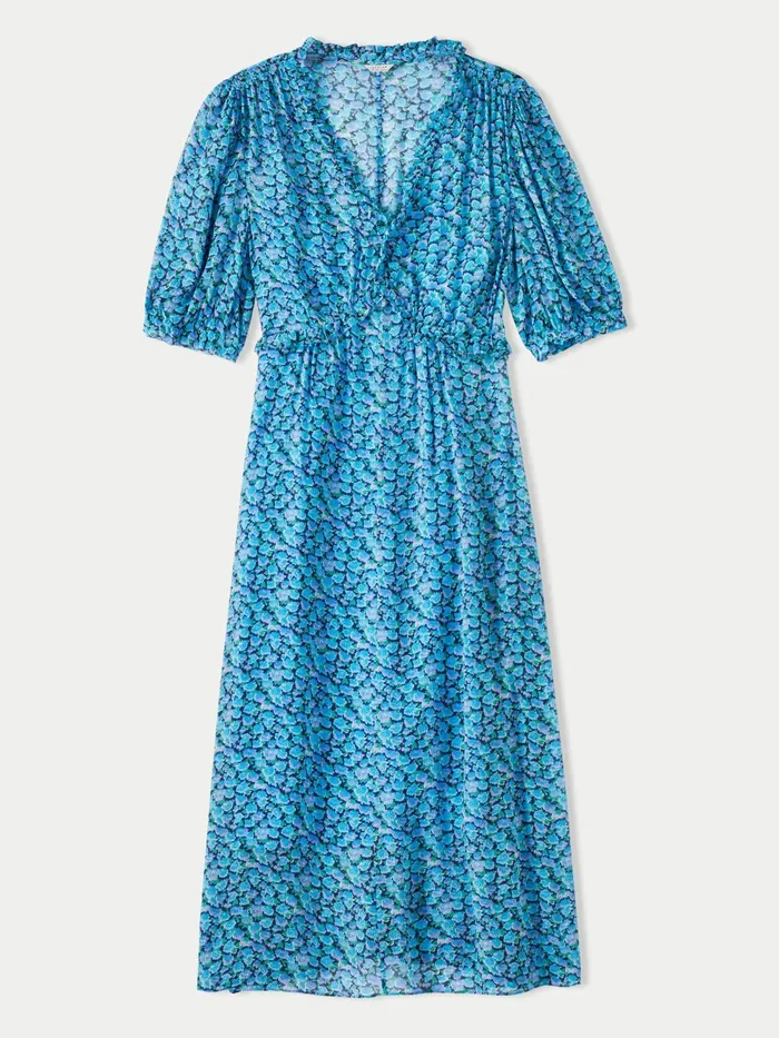 Jigsaw Dresses and Jumpsuits Women Hydrangea Crinkle Dress Blue