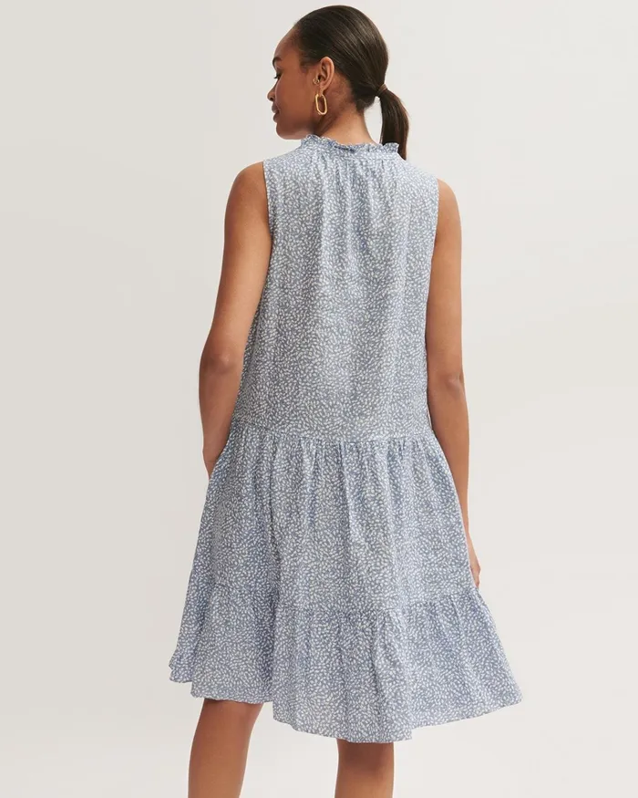 Jigsaw Dresses and Jumpsuits Women Linen Foliage Ditsy Dress Blue