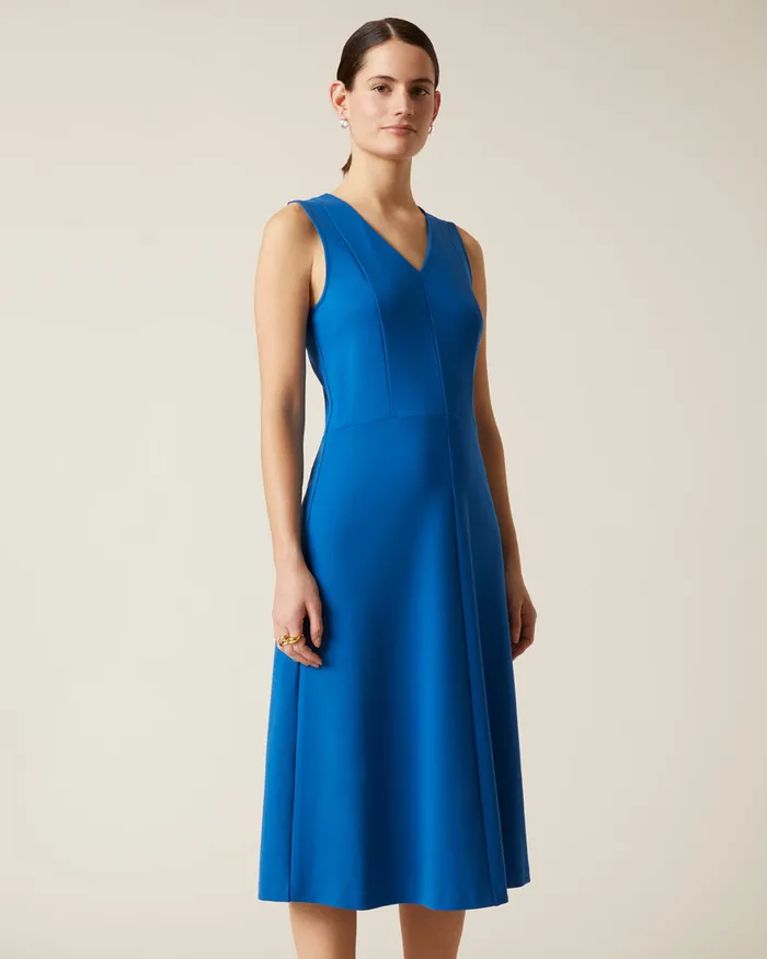 Jigsaw Dresses and Jumpsuits Women V Neck Ponte Dress Blue
