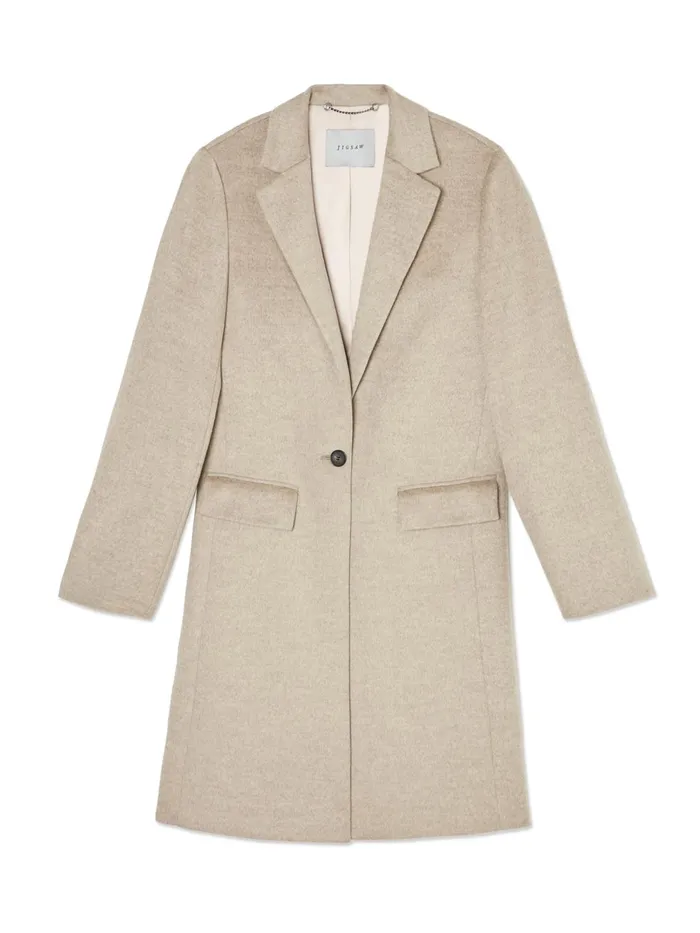 Jigsaw Jackets Women Relaxed City Coat Grey