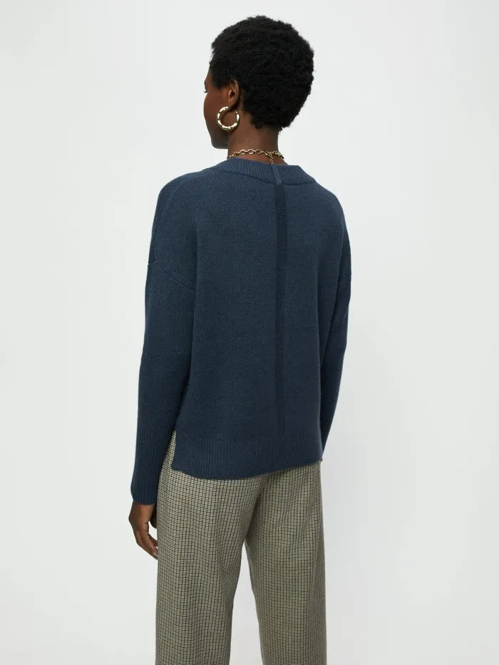 Jigsaw Knitwear and Cashmere Women Boxy Cashmere V Jumper Grey