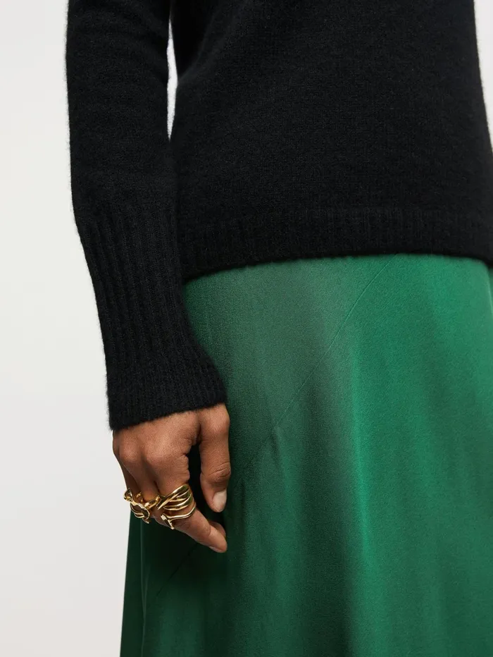 Jigsaw Knitwear and Cashmere Women Cloud Cashmere Crew Jumper Black